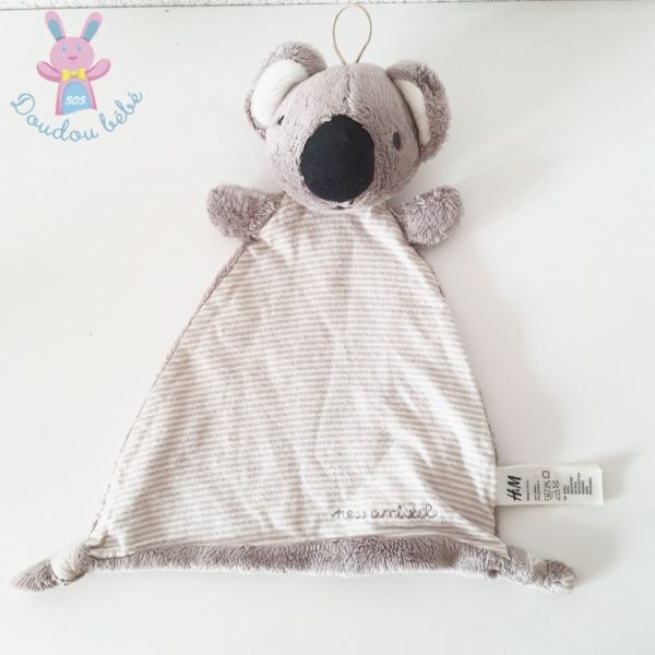 Doudou plat Koala rayé beige H&M