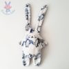 Doudou Lapin bleu blanc Pingouins CATIMINI