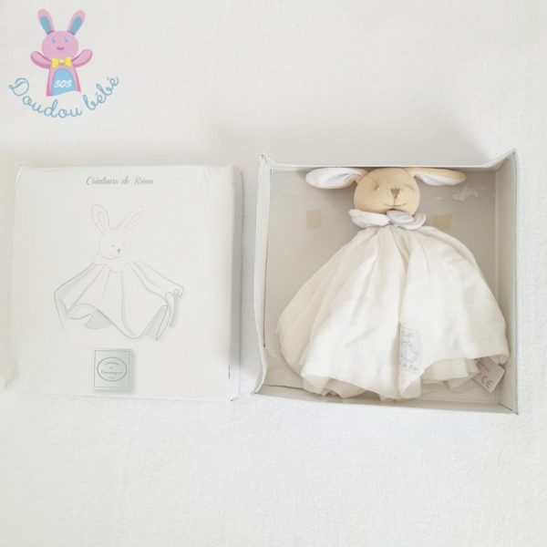 Lapin créateurs de rêves blanc lange écru DOUDOU ET COMPAGNIE – Image 2