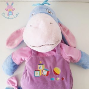 Doudou Ane Bourriquet range-pyjama bleu mauve ABC DISNEY