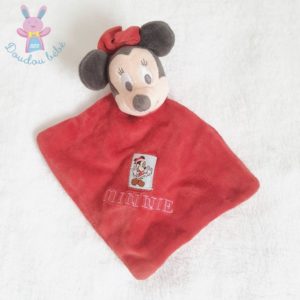 Doudou plat Minnie Noël rouge et noir DISNEY