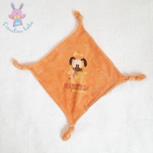 Doudou plat Pluto orange wanted DISNEY