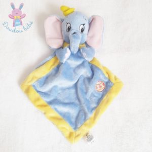 Doudou plat éléphant Dumbo bleu jaune ballon DISNEY