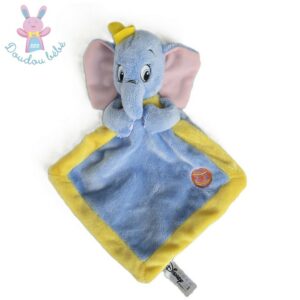 Doudou plat éléphant Dumbo bleu jaune ballon DISNEY