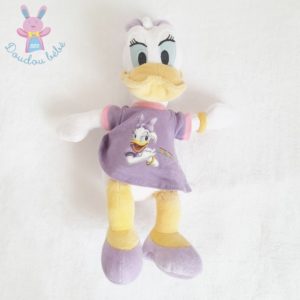 Doudou Daisy blanc mauve jaune T-shirt Club house 30 cm DISNEY