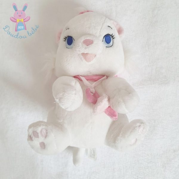 Doudou Chat Marie blanc rose tétine aimantée DISNEY DISNEYLAND – Image 2