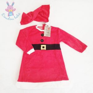 Robe de Noël + Bonnet rouge et blanc fille 3 ANS