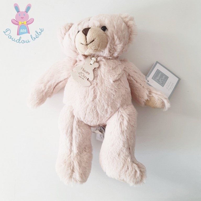 Doudou Ours coup de cœur beige 25 cm HISTOIRE D'OURS