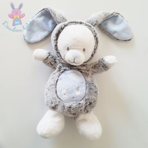 Doudou Ours Lapin gris bleu luminescent MOTS D’ENFANTS