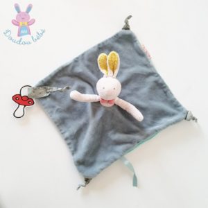 Doudou plat Lapin bleu Mademoiselle et Ribambelle MOULIN ROTY