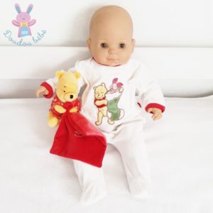 Pyjama velours blanc Winnie Noël bébé 3 MOIS DISNEY