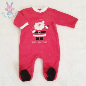 Pyjama Père Noël rouge et blanc bébé 3 MOIS