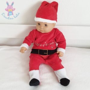 Pyjama tenue de Noël rouge avec bonnet bébé 3 MOIS