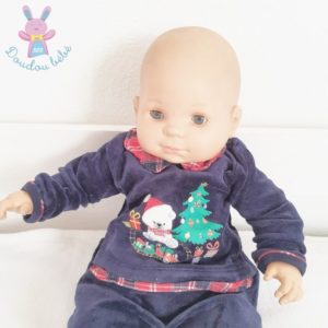 Pyjama de Noël velours marine bébé 6 MOIS SERGENT MAJOR