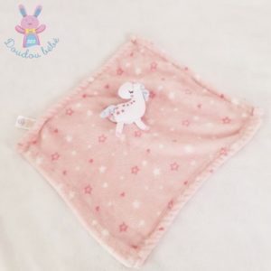 Doudou plat Licorne rose blanc étoiles polaire PRIMARK