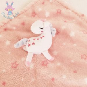 Doudou plat Licorne rose blanc étoiles polaire PRIMARK