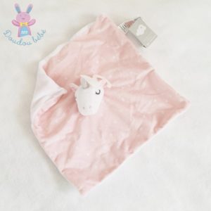 Doudou plat Licorne rose et blanc étoiles PRIMARK