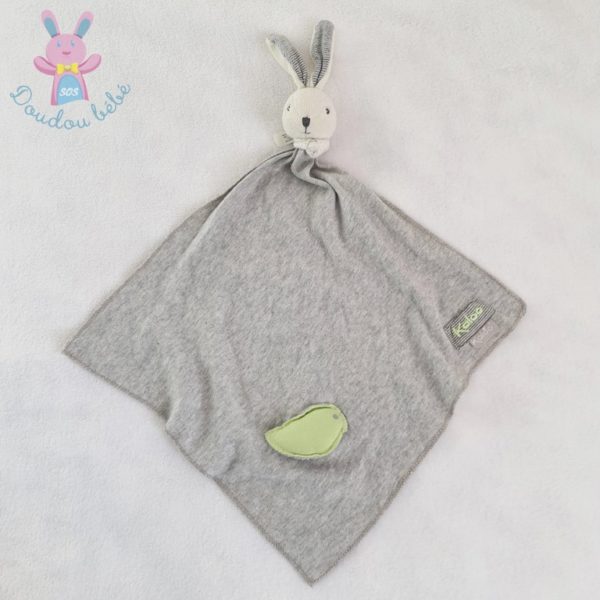 Doudou plat Lapin gris zen KALOO