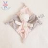 Doudou plat Chat rose gris MOTS D'ENFANTS