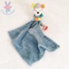 Doudou Singe multicolore couverture bleu NICOTOY SIMBA