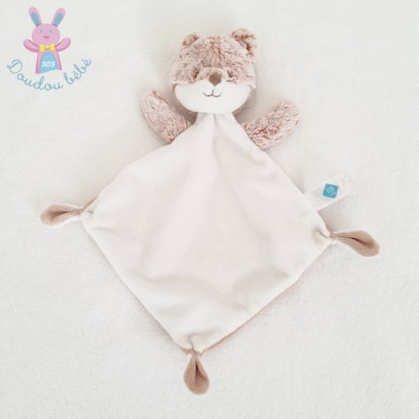 Doudou plat Renard blanc beige TEX