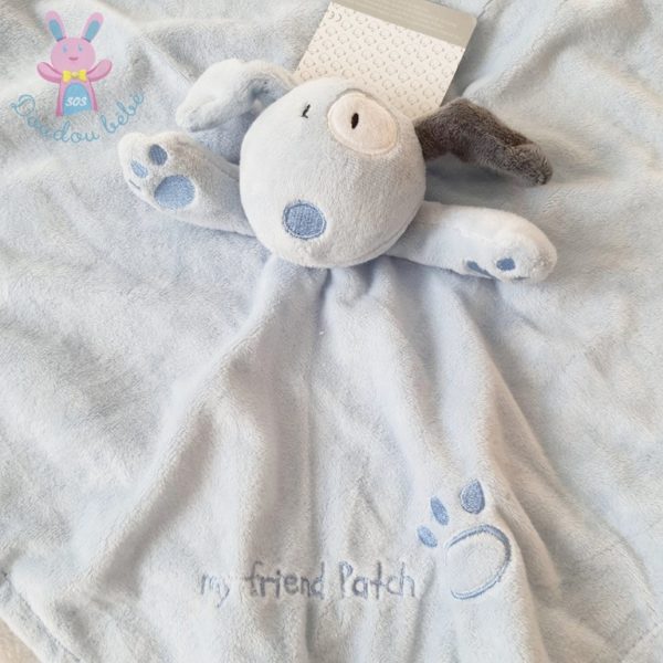 Doudou Chien bleu couverture My friend patch EARLY DAYS PRIMARK – Image 2