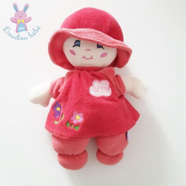 Doudou Poupée rouge QUE DU BONHEUR