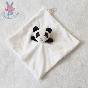 Doudou plat Panda blanc noir gris CLOROPHYL EDITIONS