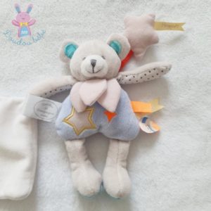 Ours magic bleu mouchoir luminescent DOUDOU ET COMPAGNIE