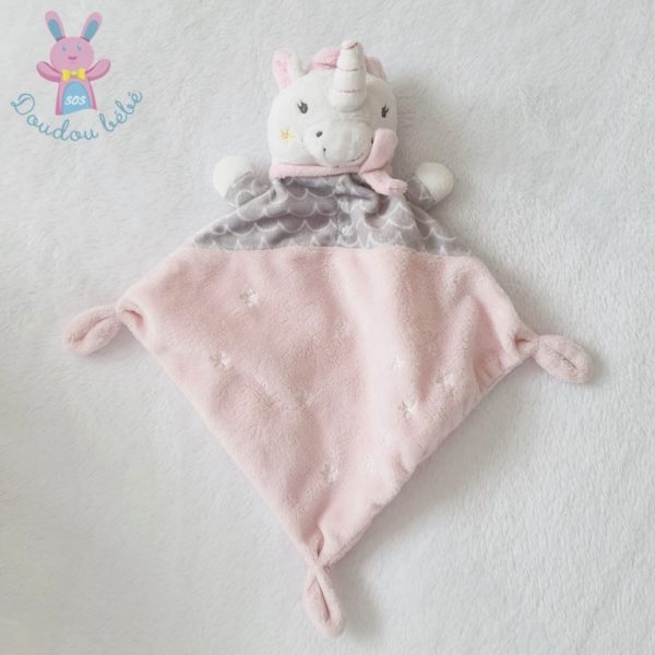 Doudou Licorne rose MOTS D'ENFANTS