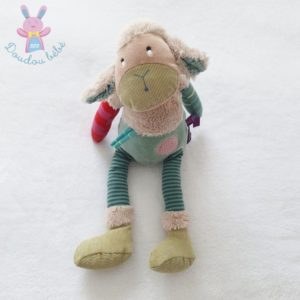 Doudou Mouton Les jolis pas beaux beige vert MOULIN ROTY