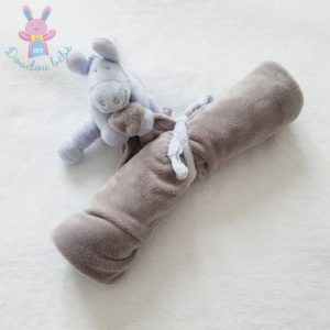 Doudou Ane Paco couverture bleu crème beige NOUKIE’S