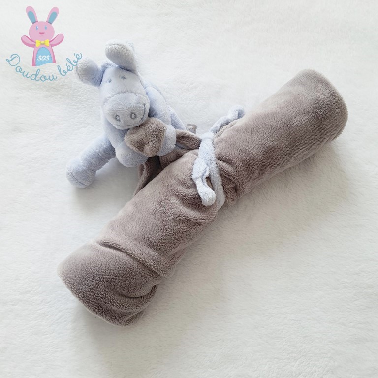 NOUKIE'S SOS DOUDOU ANE BLEU ET ECRU PACO 40 CM - Boutique pour retrouver  Doudou !!!