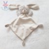 Doudou plat Lapin beige blanc TEX