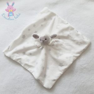 Doudou plat Mouton écru blanc gris étoiles PRIMARK