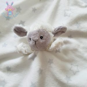 Doudou plat Mouton écru blanc gris étoiles PRIMARK