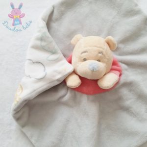 Doudou plat Ours Winnie gris rose jaune DISNEY by PRIMARK