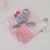 Doudou plat Souris rose Mon petit amour PAT & RIPATON