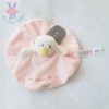 Doudou plat Canard rond rose SERGENT MAJOR