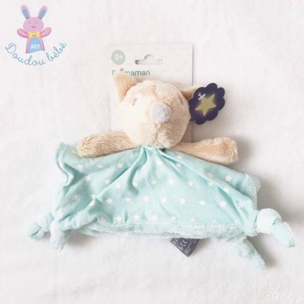 Doudou plat Souris bleu ORCHESTRA