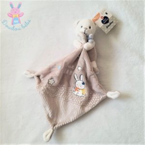 Doudou Ours beige blanc mouchoir sweet dreams MOTS D’ENFANTS