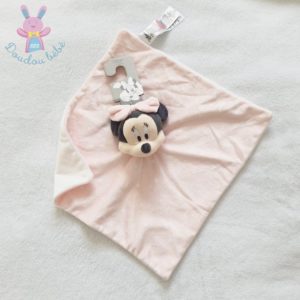 Doudou plat Minnie rose blanc noir à pois DISNEY by PRIMARK