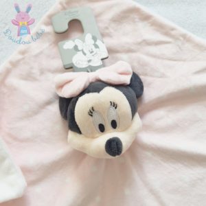 Doudou plat Minnie rose blanc noir à pois DISNEY by PRIMARK