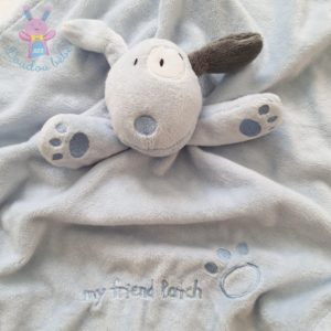 Doudou Chien bleu couverture My friend patch EARLY DAYS PRIMARK