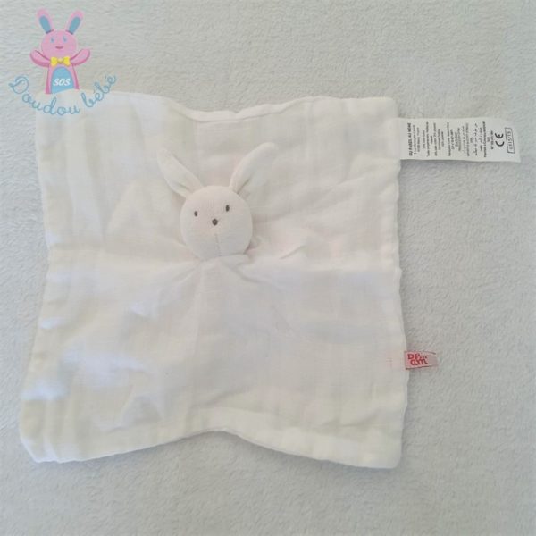 Doudou plat Lapin lange blanc DPAM