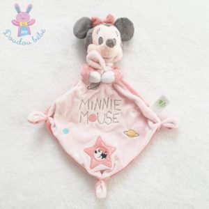 Doudou plat Minnie mouse rose étoiles planète DISNEY