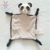 Doudou plat Panda gris noir VERTBAUDET