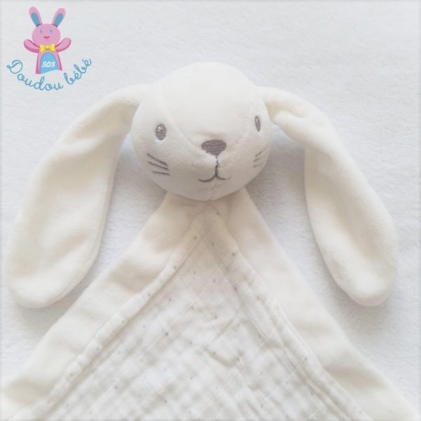 Doudou plat Lapin blanc lange Good night étoiles SIMBA KIABI – Image 2