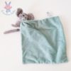 Doudou Souris gris mouchoir vert ZEEMAN