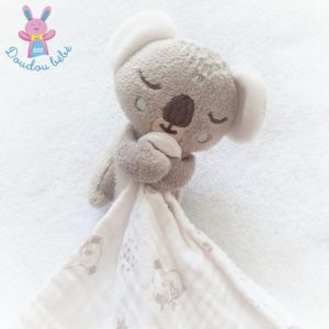 Doudou Koala beige blanc mouchoir lange MAISONS DU MONDE